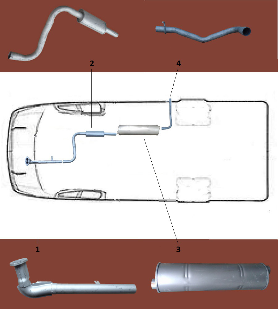 Выхлопная система газель 3302 схема